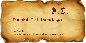 Muraközi Dorottya névjegykártya